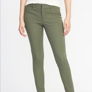 Olive Green Mid-Rise Pants